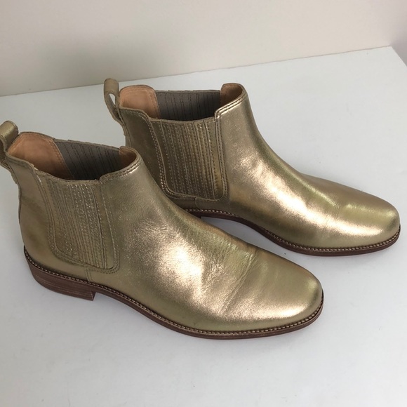 SOLD Madewell Ainsley Chelsea Metallic Ankle - Picture 2 of 7